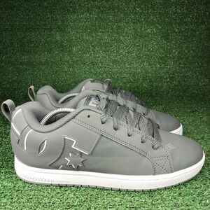 DC Shoes Sneakers Mens 11 Grey Court Graffik Skate Leather Low Top 300529